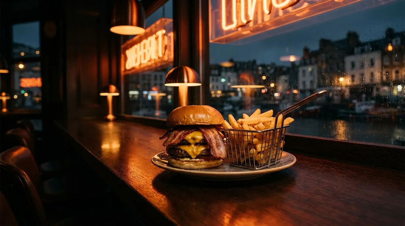 Hamburguesa doble con tocino