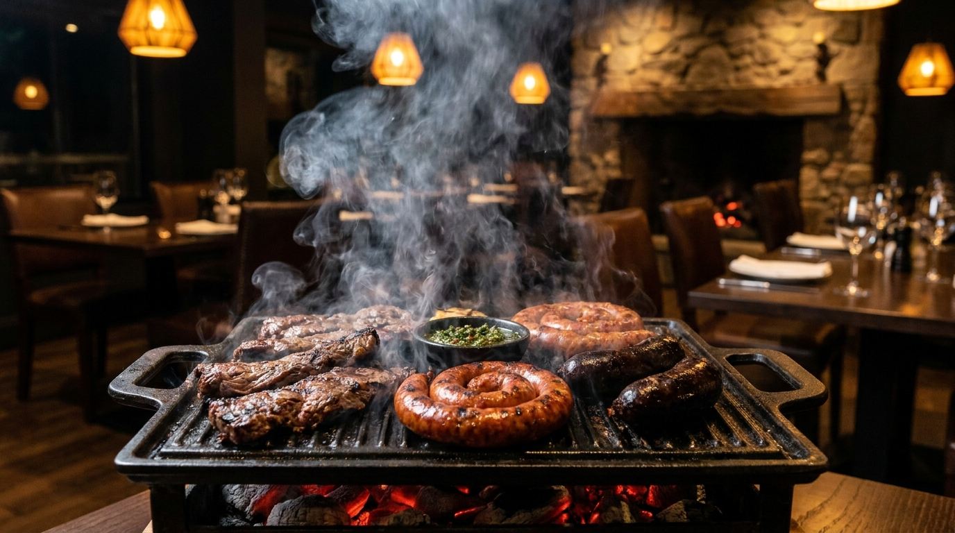 Parrillada sobre brasas